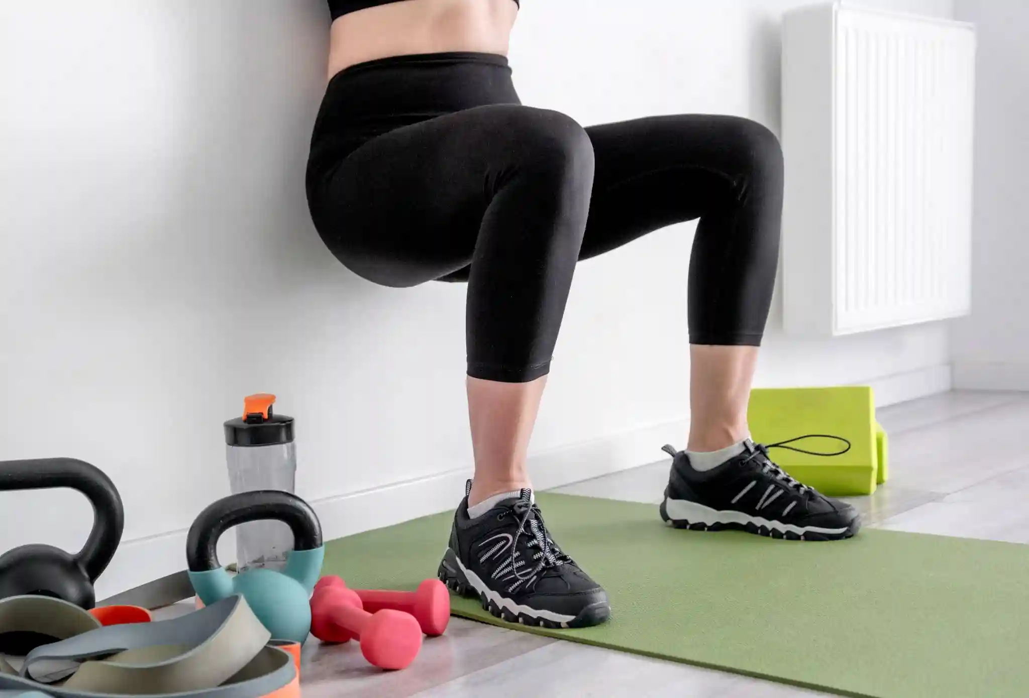 Wall Pilates exercises